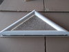 Hublot triangulaire PVC blanc 1 vitre opaque aléatoire