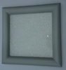 Hublot carré 1 face ALUMINIUM 1 vitre opaque  ép > 24 mm