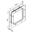 Hublot carré inox 230x230 Double Vitrage plastique ép = 38 à 42 mm