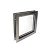 Hublot carré INOX 310 X 310 DV verre transparent ép 38 à 42 mm